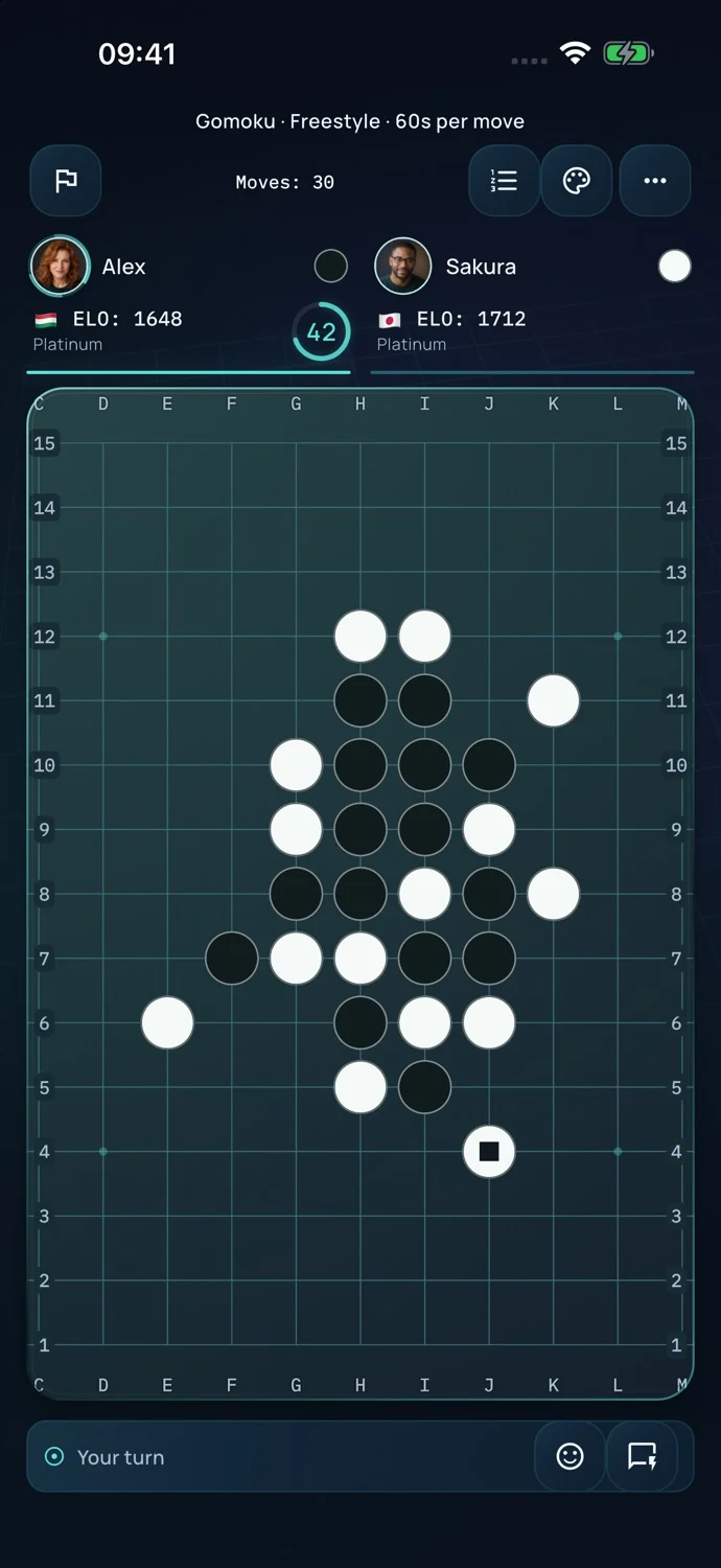 Gomoku Party — Online mérkőzés